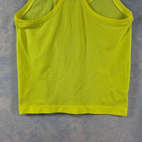 Lululemon Swiftly Tech Racerback Tank Top Neon Yellow Lime Athletic Women Size 2 - Picture 7 of 7